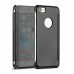 iPhone 7 4.7 - Smart Clear View Window Electro-Plated PC Hard Mirror Flip Phone Cover Case - Black